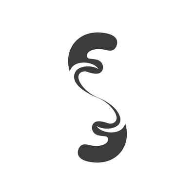 Creative abstract letter fs logo design. Linked letter sf logo design.