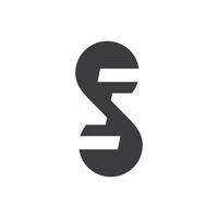 creativo resumen letra fs logo diseño. vinculado letra sf logo diseño. vector