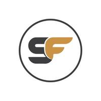 Creative abstract letter fs logo design. Linked letter sf logo design. vector