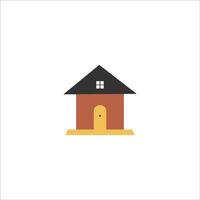 Pencil house logo design. Easy to change colors. vector