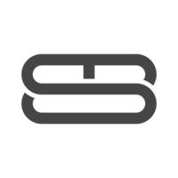 Alphabet Initials logo BS, SB, S and B vector