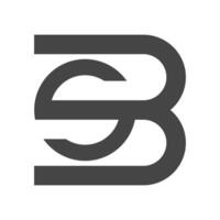 Alphabet Initials logo BS, SB, S and B vector