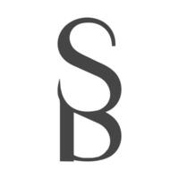 Alphabet Initials logo BS, SB, S and B vector