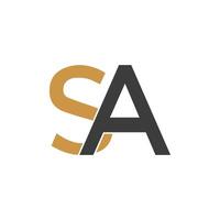 Initial letter sa logo or as logo vector design template