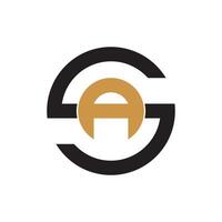 Initial letter sa logo or as logo vector design template