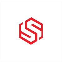 Initial letter s logo or ss logo vector design template