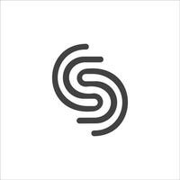 Initial letter s logo or ss logo vector design template