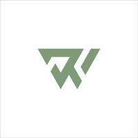 Initial letter wr or rw logo vector design template