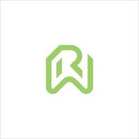 Initial letter wr or rw logo vector design template