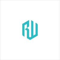 Initial letter wr or rw logo vector design template