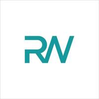 Initial letter wr or rw logo vector design template