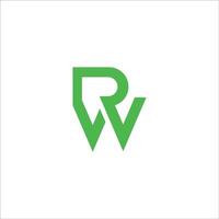 Initial letter wr or rw logo vector design template