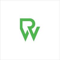 Initial letter wr or rw logo vector design template