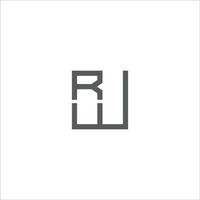 Initial letter wr or rw logo vector design template