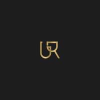 Alphabet Initials logo UR, RU, U and R vector