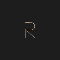 Alphabet Initials logo UR, RU, U and R vector