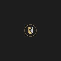 Alphabet Initials logo UR, RU, U and R vector