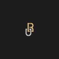 Alphabet Initials logo UR, RU, U and R vector