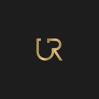 Alphabet Initials logo UR, RU, U and R vector