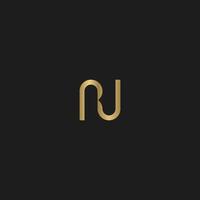 Alphabet Initials logo UR, RU, U and R vector