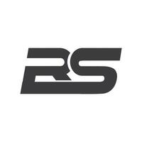 Initial letter rs logo or sr logo vector design template