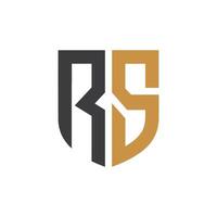 Initial letter rs logo or sr logo vector design template