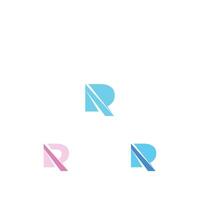 R or RR logo and icon design vector