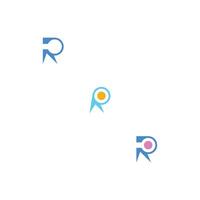 R or RR logo and icon design vector