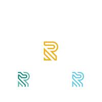 R or RR logo and icon design vector