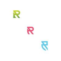 R or RR logo and icon design vector