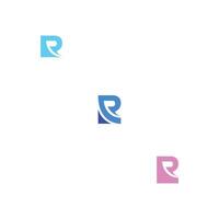 R or RR logo and icon design vector