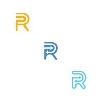 R or RR logo and icon design vector