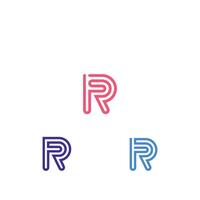 R or RR logo and icon design vector