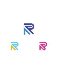 R or RR logo and icon design vector