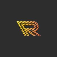 R or RR logo and icon design vector