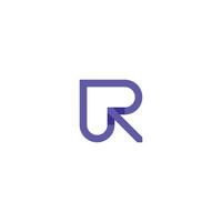 R or RR logo and icon design vector