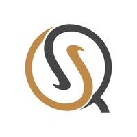 Initial qs letter logo with creative modern business typography vector template. Creative abstract letter sq logo design.