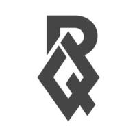 QR, RQ, Q and R Abstract initial monogram letter alphabet logo design vector