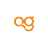 inicial letra qg logo o gq logo vector diseño modelo