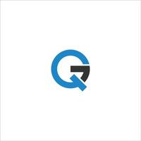 Initial letter qg logo or gq logo vector design template