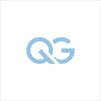 Initial letter qg logo or gq logo vector design template