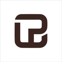 Initial letter wp or pw logo vector design template