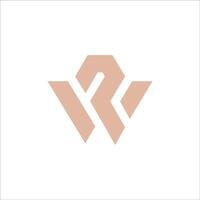 Initial letter wp or pw logo vector design template