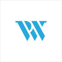 Initial letter wp or pw logo vector design template