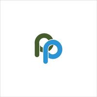 Initial letter pp logo or p logo vector design template