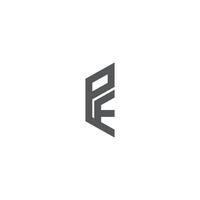 Alphabet Initials logo PE, EP, P and E vector