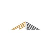 Alphabet Initials logo PE, EP, P and E vector