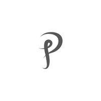 Initial letter pp logo or p logo vector design template