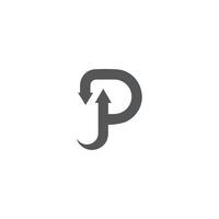 Initial letter pp logo or p logo vector design template