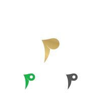 Initial letter pp logo or p logo vector design template